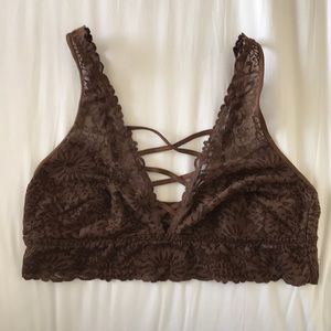 Brown Lace Bralette